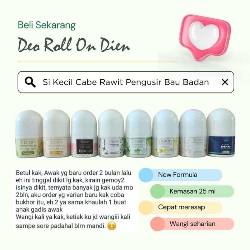 Deo Roll On 25 ML DEODORANT Deo Dien Perfume - yl3fap82fk