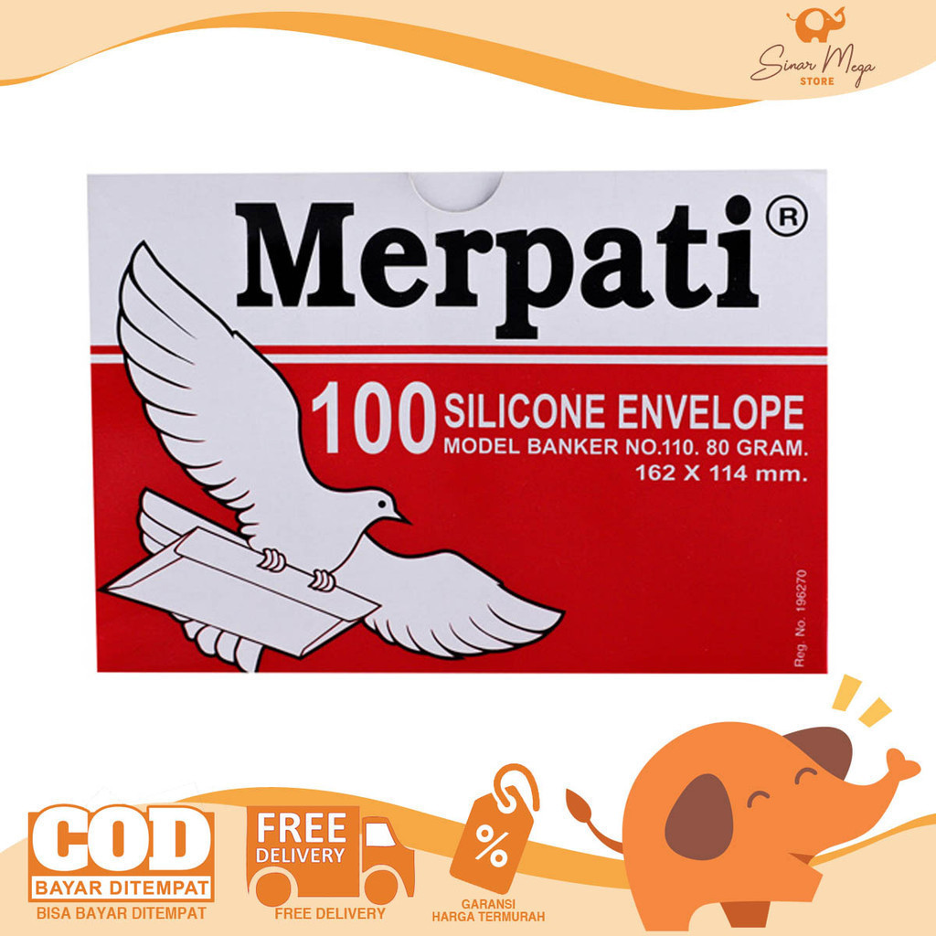 

Kiky Merpati Amplop 104 152x90mm / Amplop Polos Lem