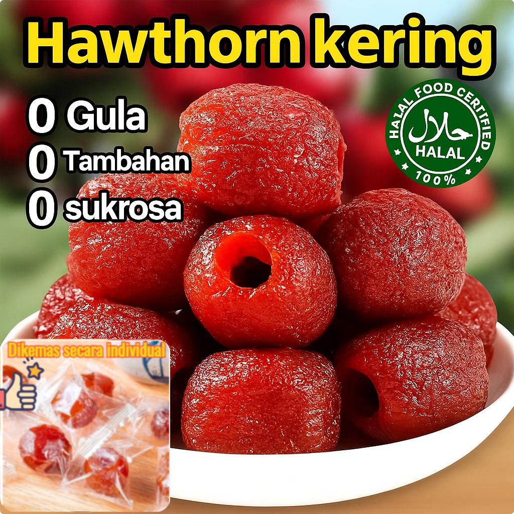

⚡Kirim Dalam 24 Jam⚡【Beli 1 Gratis 1】 250g Buah Hawthorn Kering Halal/Hawthorn Kering/Healthy Dried Fruit/Tangy Sweet Hawthorn/Zero Sugar Added/Kids Friendly Snack/Low Fat Natural Treat