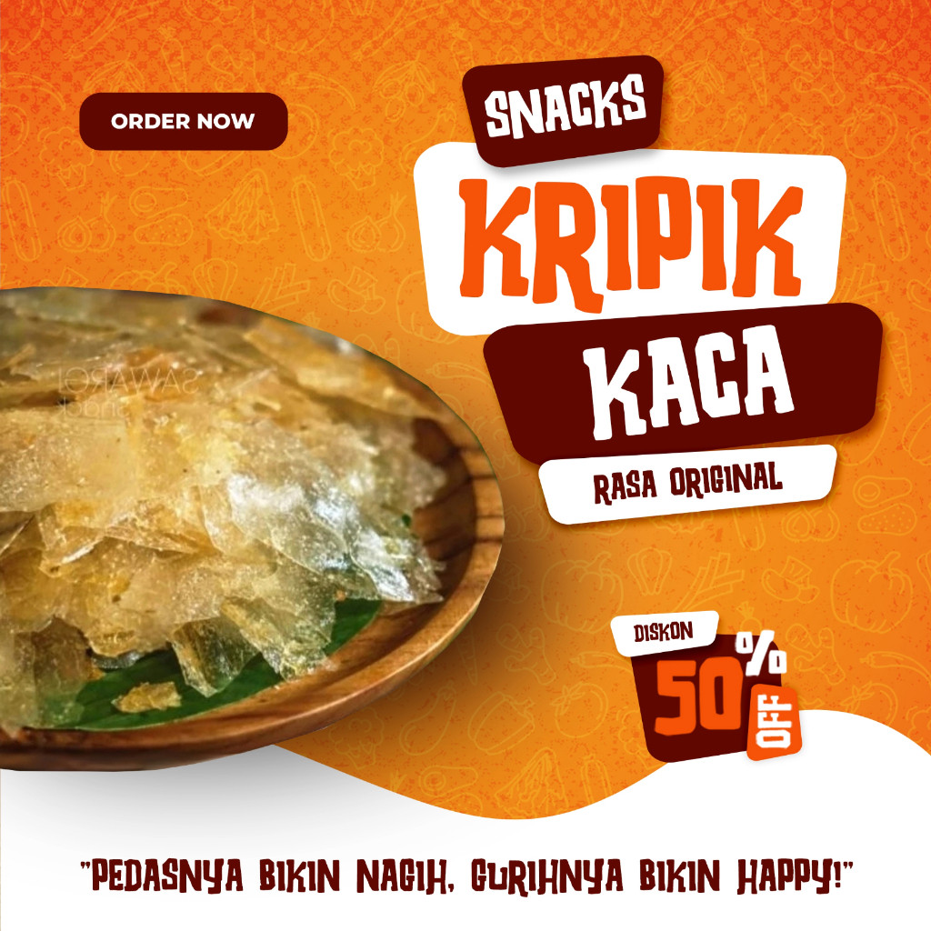 

Camilan Enak Keripik Kaca Original Dan Pedas Daun Jeruk 1KG - 250 GR - Snacks - Food