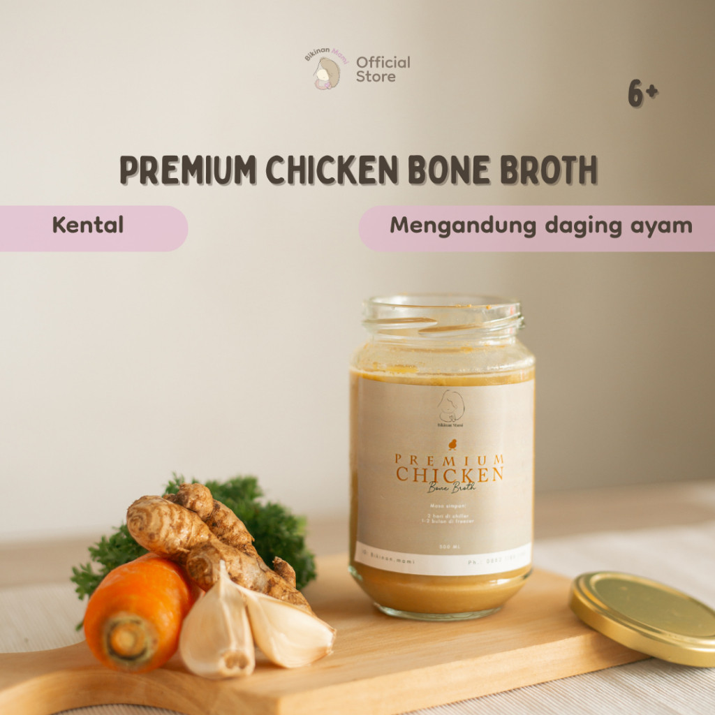 

Bikinan Mami Premium Chicken Bone Broth - Kaldu Ayam MPASI - TB, Pencernaan & Gerd