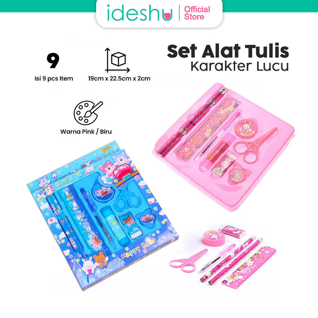 

Paket Alat Tulis Set 9 In 1 Mini Stationery Set Karakter Set Alat Tulis Anak Kado Souvenir 1020