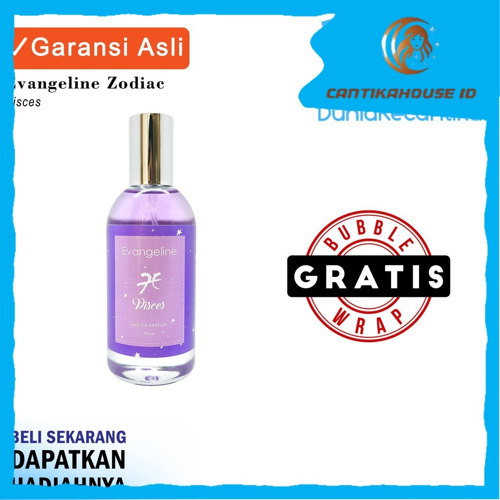 DKMALL - Parfum Unisex Evangeline Zodiac Pisces 50ml / Zodiak Pisces / Parfum Pria Wanita