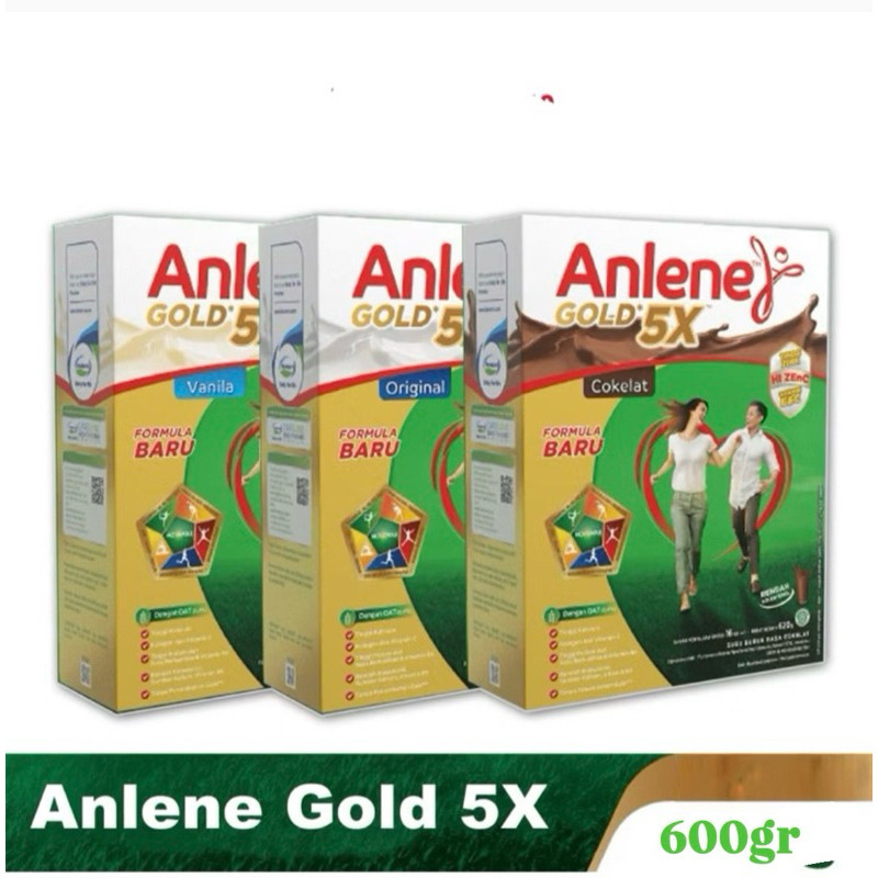 

ANLENE GOLD 5X ORIGINAL VANILA COKLAT 600 GR / 570gr new