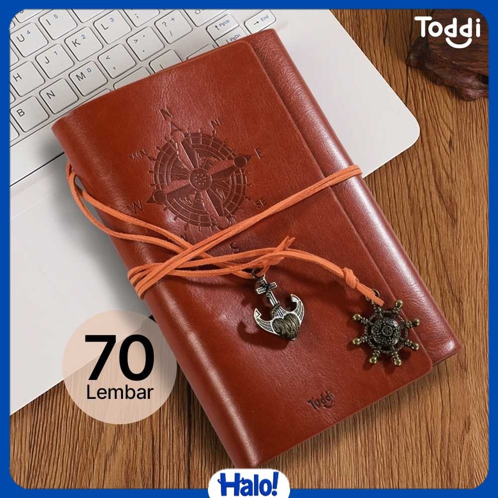 

Toddi Buku Catatan Binder Kulit Notebook Retro Pirate Compass - ZB045