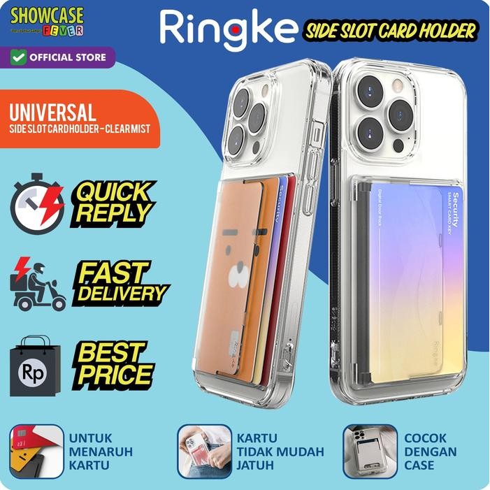 

Ringke Universal Side Slot 3 card Holder Clear Mist Tempat Kartu Tipis