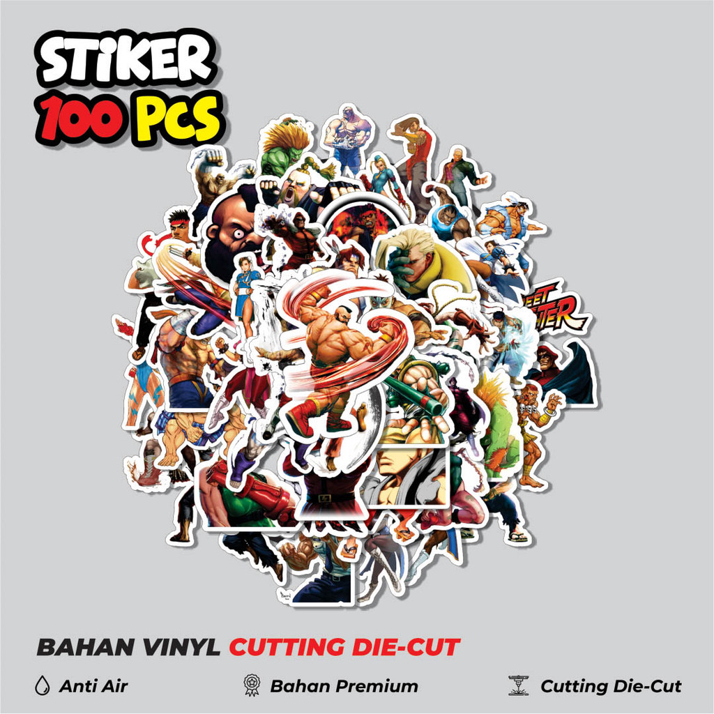 

Terbaru! 50 pcs Stiker Video Game Series Street Fighter Character Mix 5 Dekorasi Lucu Kreatif untuk Notebook, Skateboard, HP