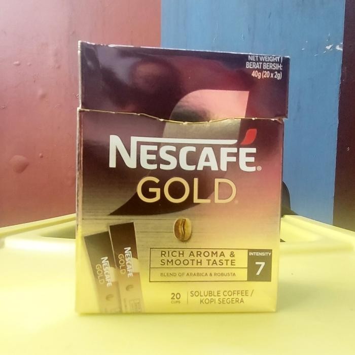 

Nescafe Gold Rich and Smooth Box (20x2gr) Nescafe Gold Rich & Smooth Kopi Segera for 20 Cup