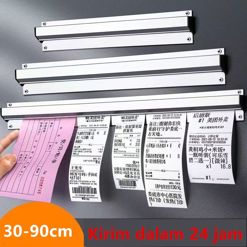 

3 warna 30-90cm Bill Holder Restaurant/RECEIPT HOLDER / PENJEPIT KERTAS BON BILL/ CAPITAN NOTA STAINLESS