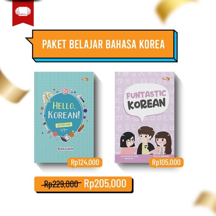 PAKET BUKU BELAJAR KOREA-Hello Korean & Funtastic Korean