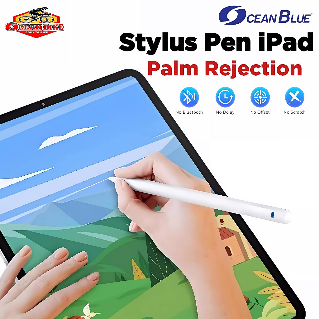 

OCEANBLUE Stylus Pen Pensil iPad Palm Rejection Fine Point Magnetic Charging Replacement Nib