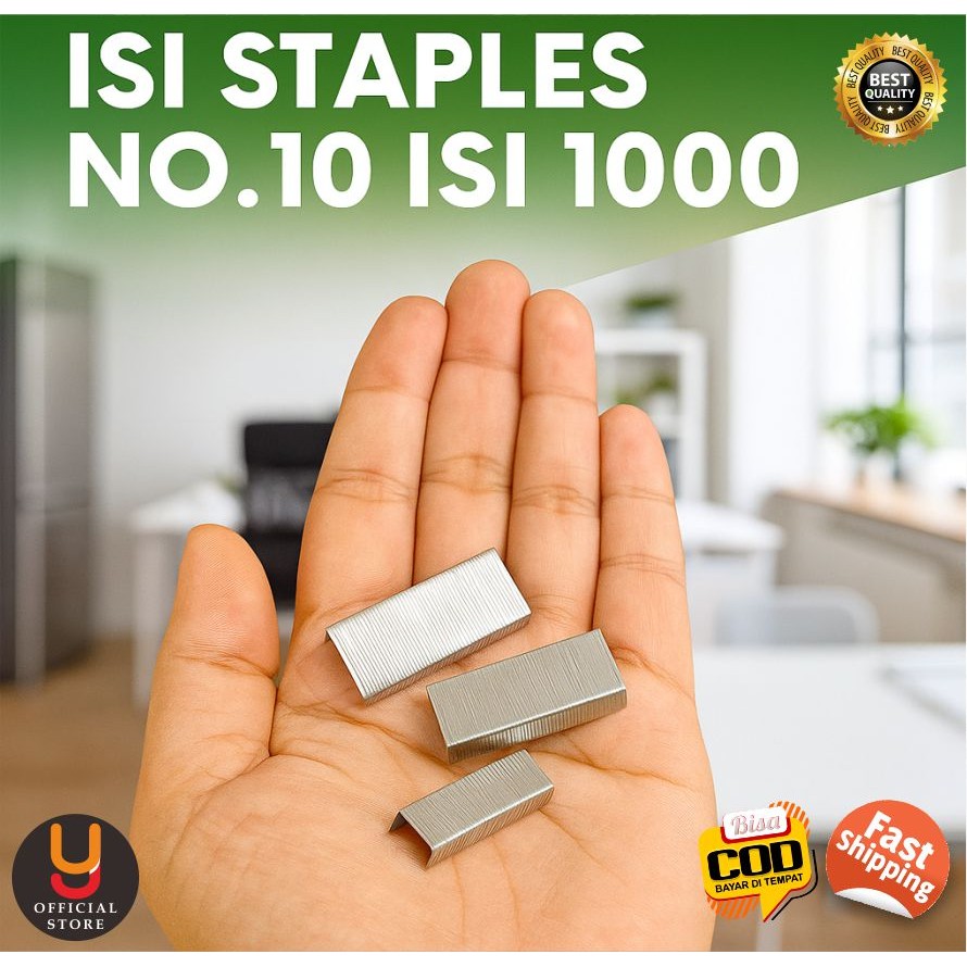 

Isi 1000 pcs Isi Ulang Refill Staples Stapler Hekter kecil Ukuran 10