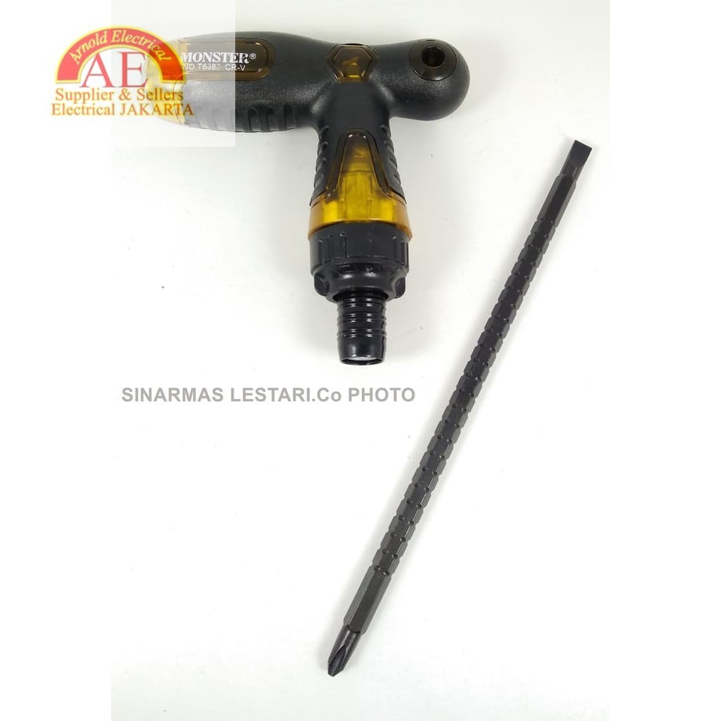 

(AE) MONSTER T6380 CR-V OBENG 6 x100MM +/- 2 ARAH MAGNET HIGH QUALITY