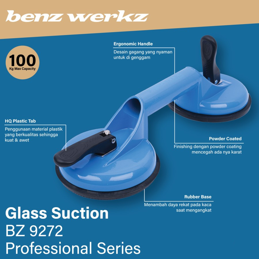 

Benz Kop Kaca Biru 1 Kaki 2 Kaki 3 Kaki - Alat Angkat Kaca Ubin Papan Kayu Glass Suction Cup Leg Jaws MERK yang terkenal itu