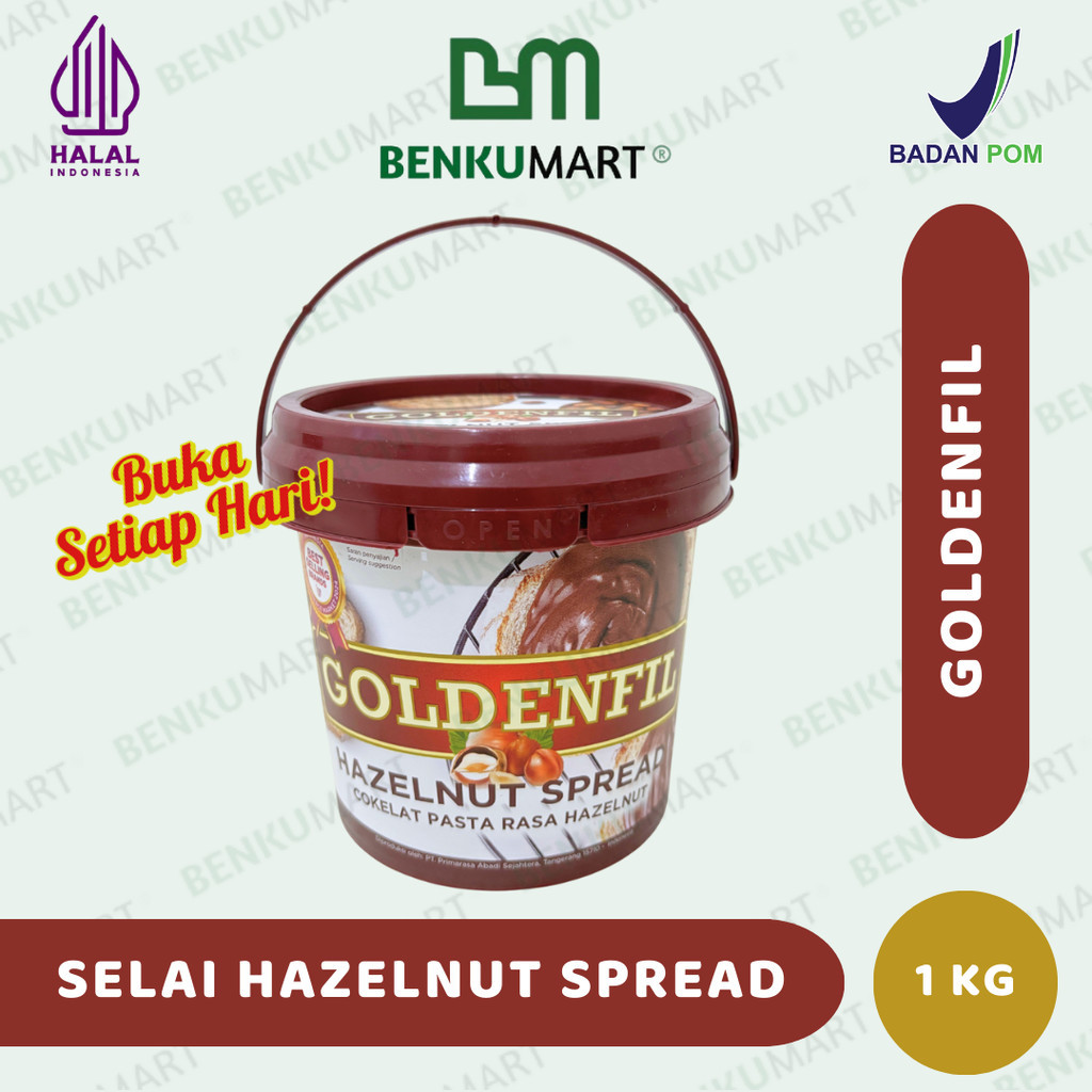 

Goldenfil Hazelnut Spread 1 Kg | Selai Hazelnut Spread Goldenfil