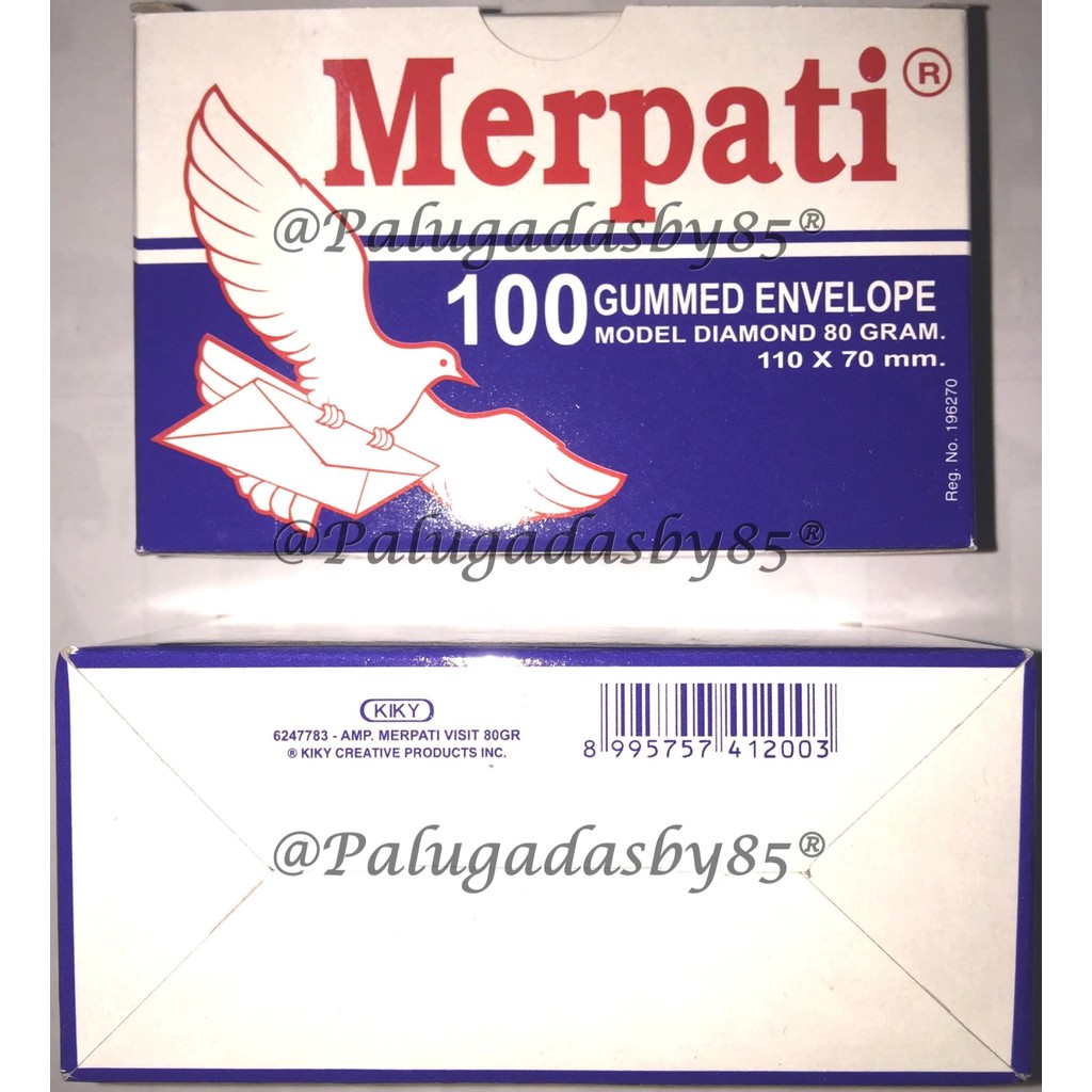 

(1 Pak) GROSIR Amplop Merpati Visit 80 Gram 11 x 7 Cm Perekat Air / Amplop Visit 80 Gram (1 Pak)