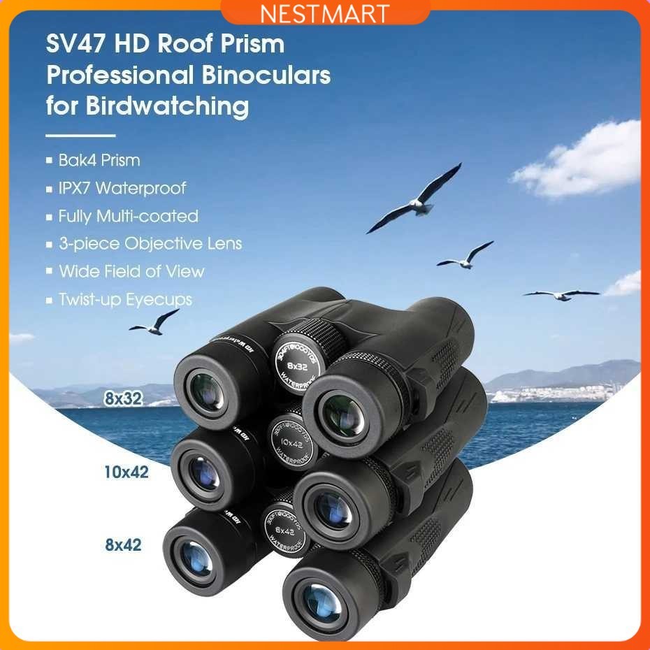 SVBONY Teropong Binocular HD BAK4 FMC Lens Birding Stargazing IPX7 - SV47