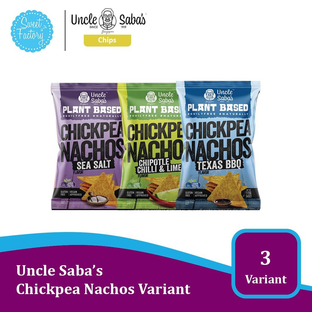 

Uncle Saba’s Chickpea Nachos 4.05 oz Makanan Snack Impor Malaysia