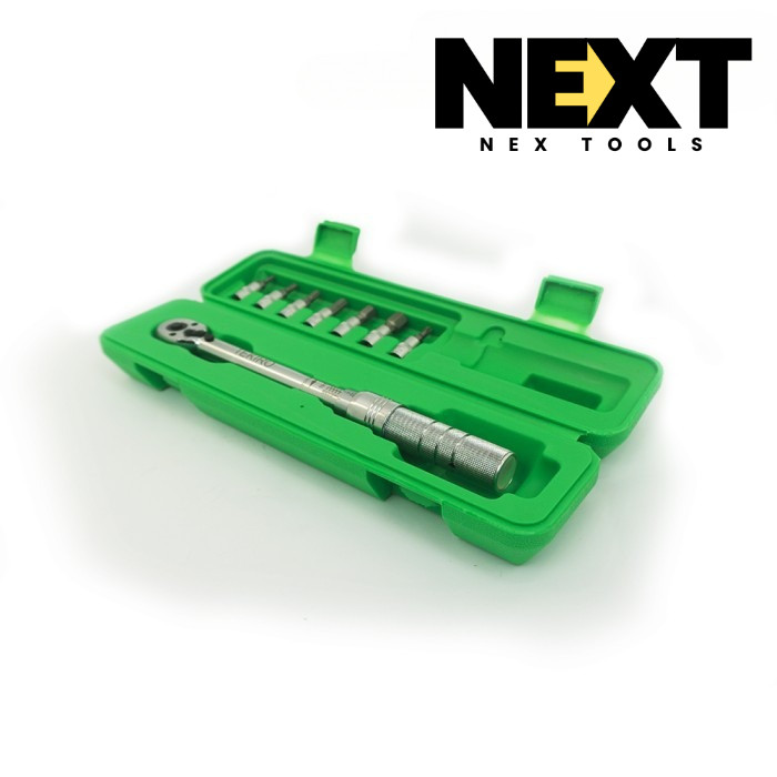TEKIRO KUNCI TORSI SET SEPEDA 1/4" 5–25 NM – PRESISI TINGGI – NEX TOOLS