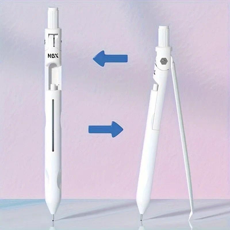 

Pencil Compass Math Compass with 0.7 mm Lead Refills 2 in 1 Circle Drawing Compass Drafting Tool for Geometry School Home Office