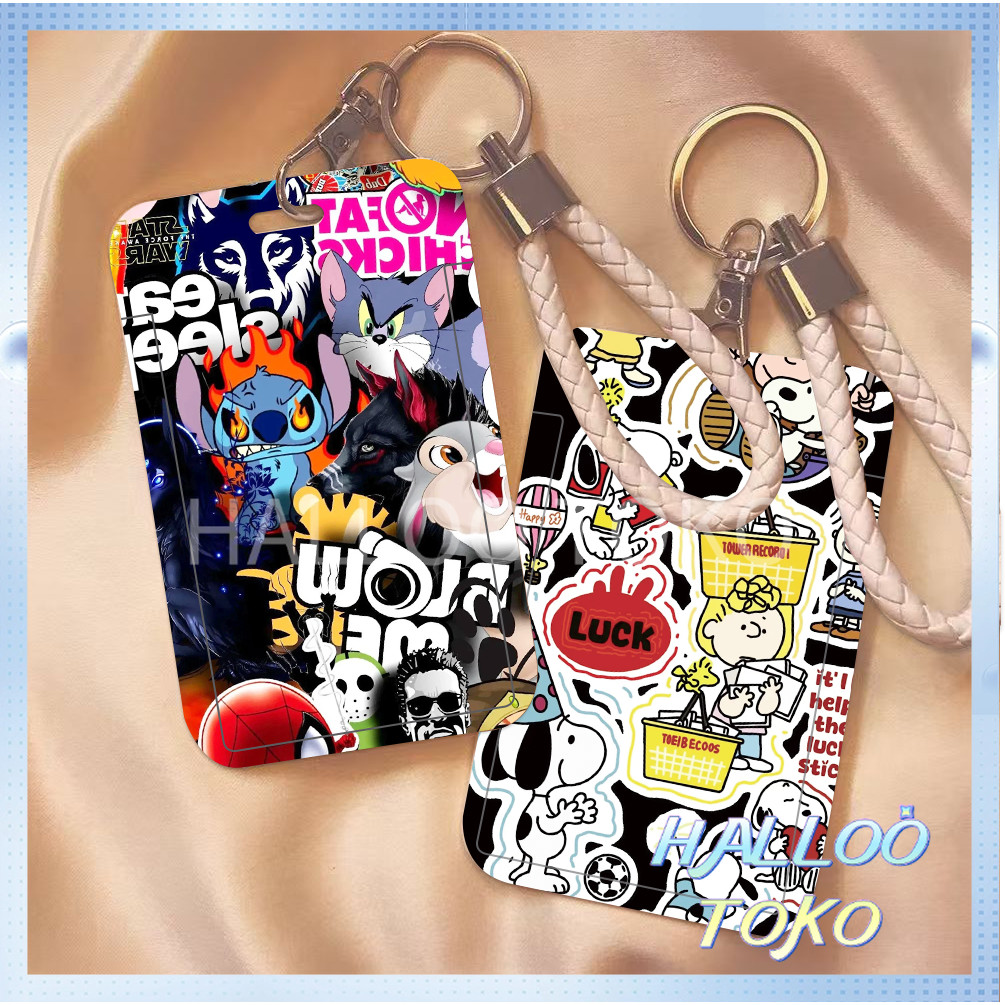 

ID CARD HOLDER MOTIF KAWAII TEMPAT KARTU PHOTOCARD PHOTO CARD Pelindung + Stiker Kartun