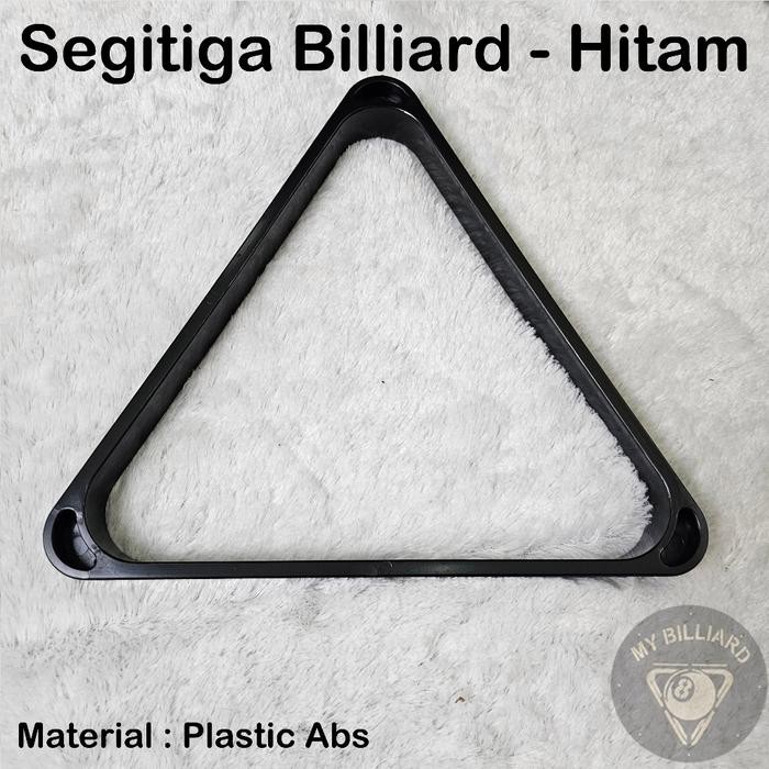

^_^ Segitiga Bola Biliar Abs Plastic - Triangle Billiard Ball Rack Plastic - Hitam V$