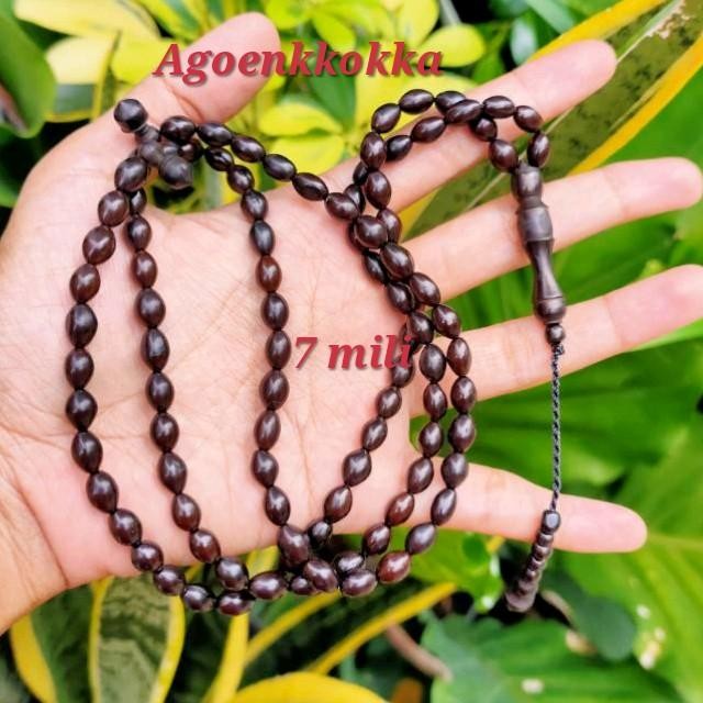 

^_^ Tasbih 99 oval hitam 7 mili kokka kaukah - -, - V$