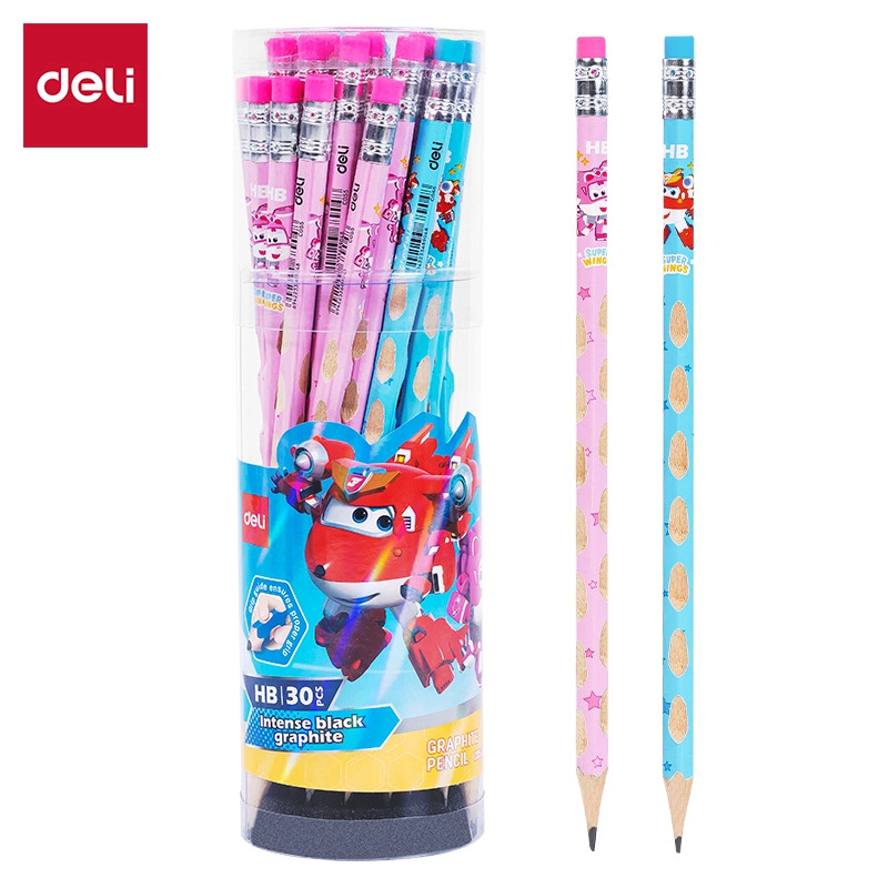 

Deli | Pensil Kayu (Graphite Pencil) Super Wings Edition | 2B & HB | EC055