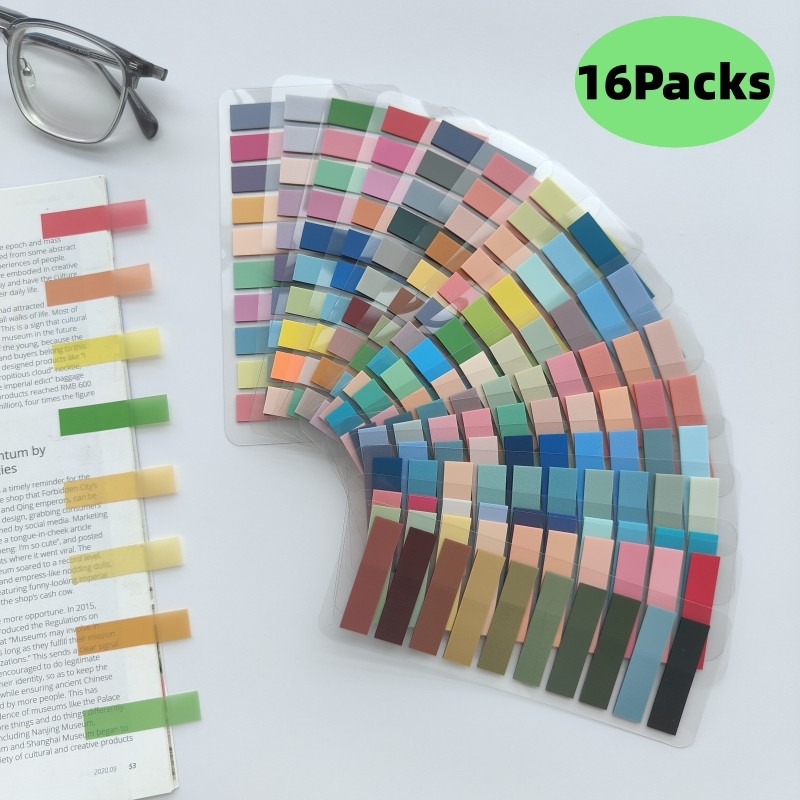 

3200Pc Index Tabs Self Adhesive Page Markers Transparent Waterproof Sticky Notes Classify Files Flags planner Stickers