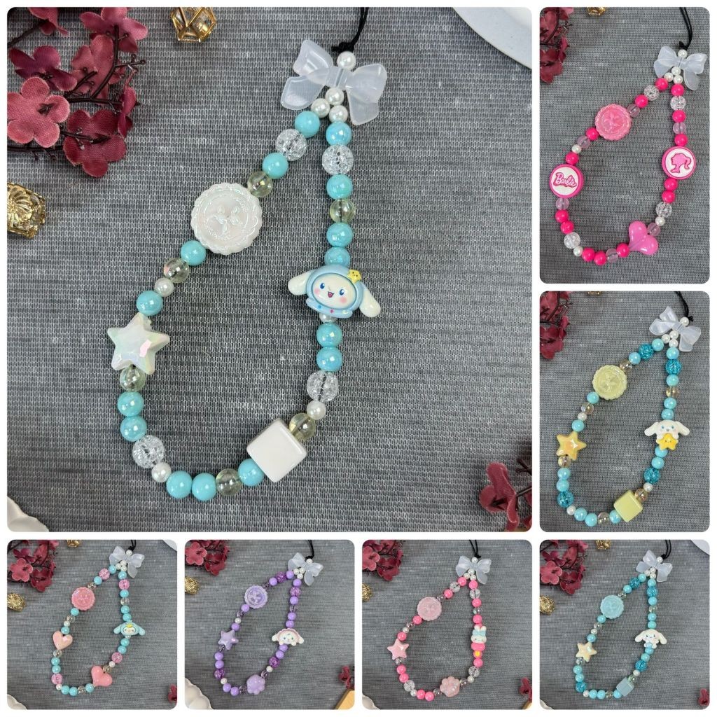 Gantungan Gelang Strap HP Phone Charm Handphone Device Kamera Handmade Macaron Candy Lanyard Full Wa