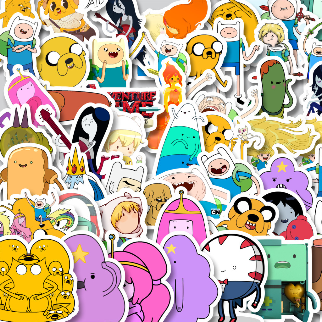 

Stiker Cutting Pack Stiker Kartun Series Adventure Time Character Mix 4 Isi 100Pcs Series Aesthetic Lucu Keren Untuk Koper Bahan Vynil
