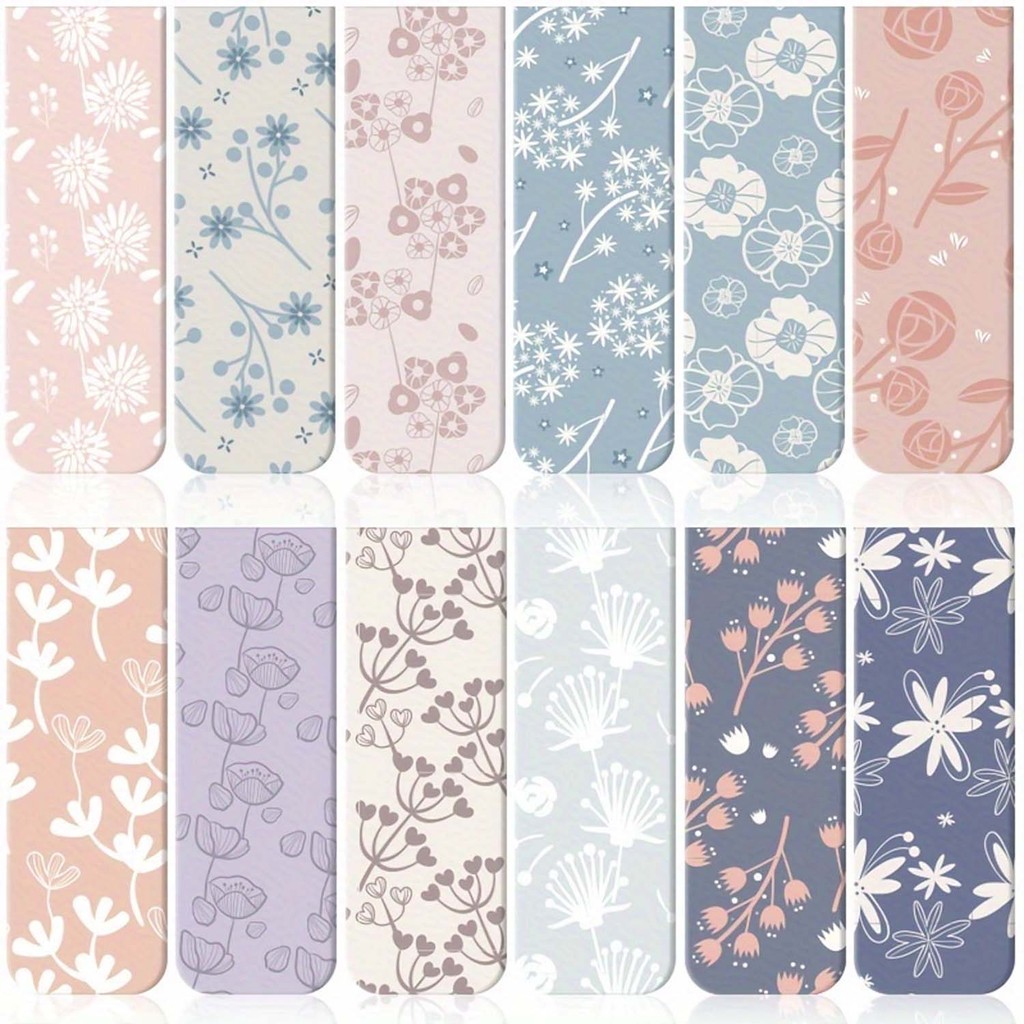 

12pcs Flower Magnetic Bookmarks For Flower Planner Magnetic Bookmark Assorted Book Magnets Page Markers Clip