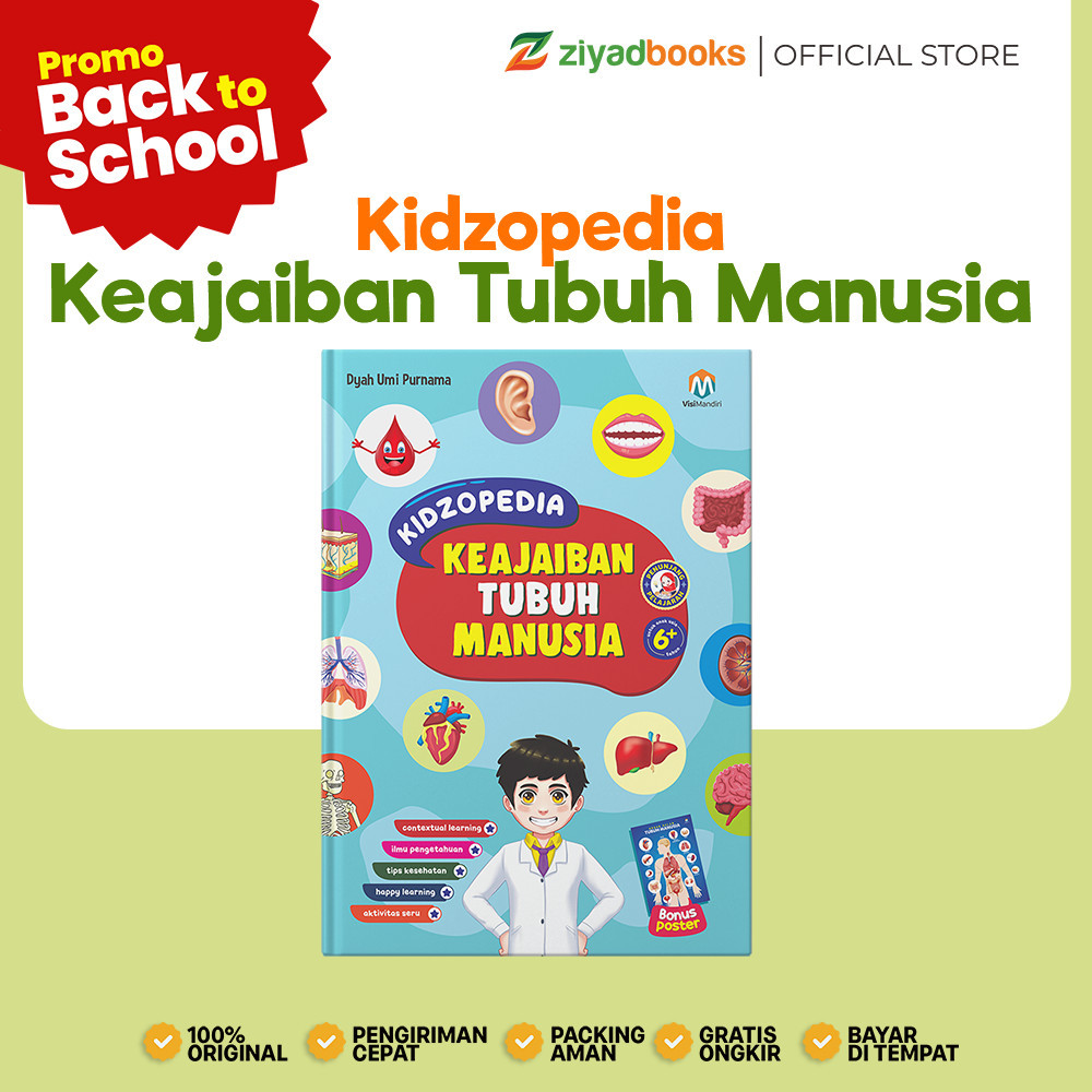 Ziyadbooks - Buku Sains Anak - Kidzopedia Keajaiban Tubuh Manusia - Hard Cover