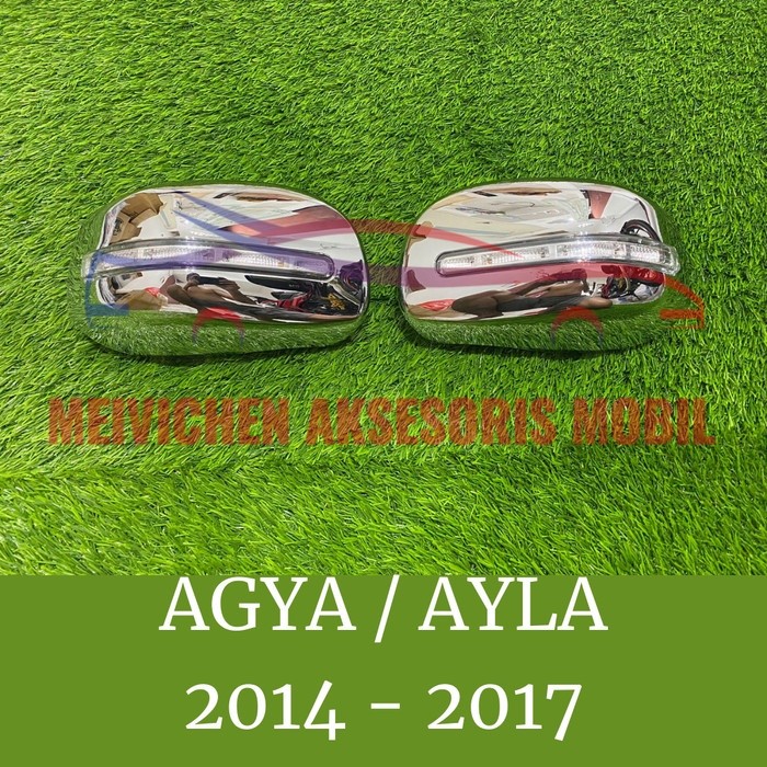 Cover spion mobil agya ayla 2014 - 2017 tipe D Dan M chrome lampu