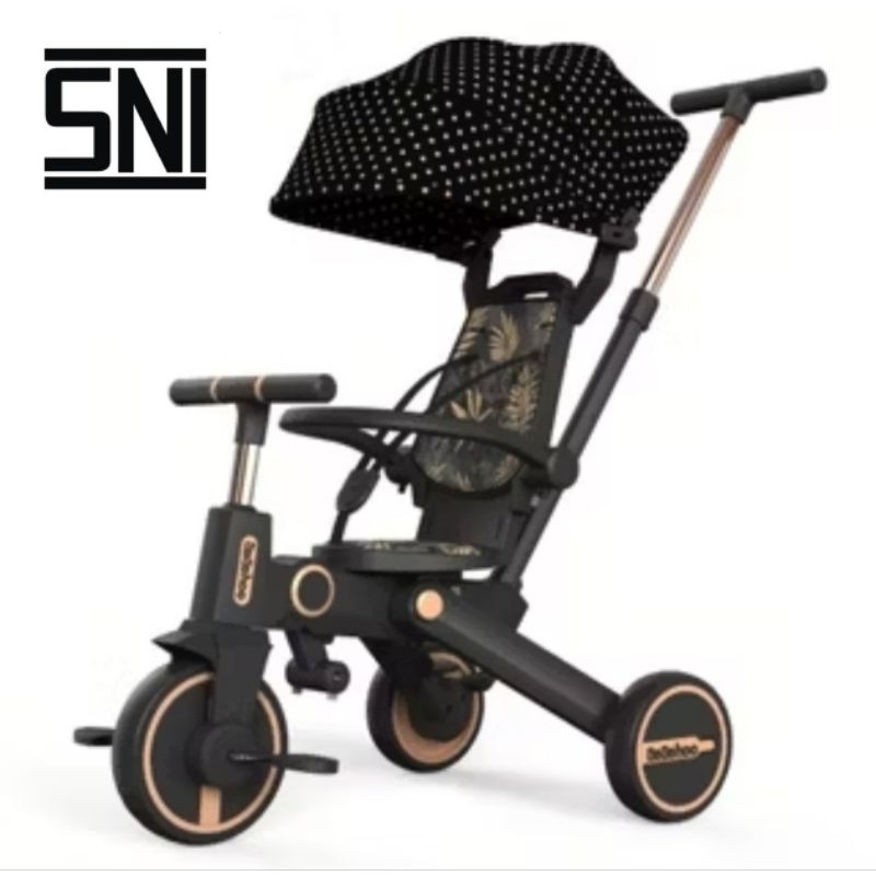 Terlaris Stroller Bebehoo  7 in 1 Sepeda Bayi Roda Tiga Lipat/Folding Trycycle -PRO