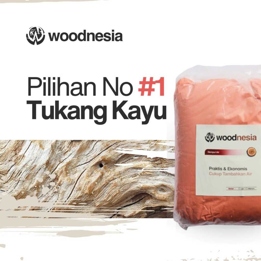 Dempul Kayu Jati Mahoni 1 KG Woodnesia Pakai Air Waterbased