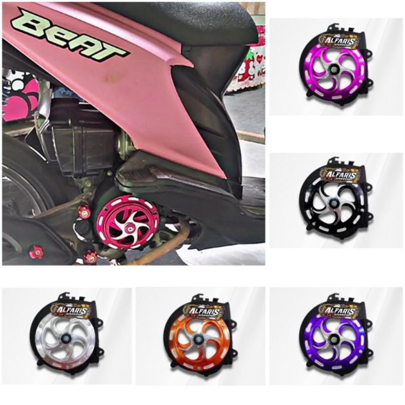 Tutup kipas cover tutup kipas set spinner putar almunium honda beat karbu beat kecil beat lama scoop