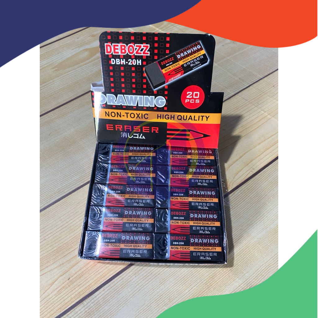 

(PACK=20PCS) ERASER / PENGHAPUS DEBOZZ BESAR HITAM / PUTIH (MIN. ORDER 4PACK)