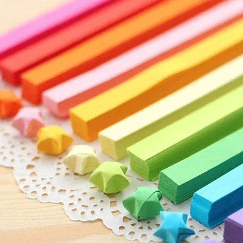 

540 sheets 27 colors star paper strip double-sided colorful lucky star origami DIY handmade art home decoration