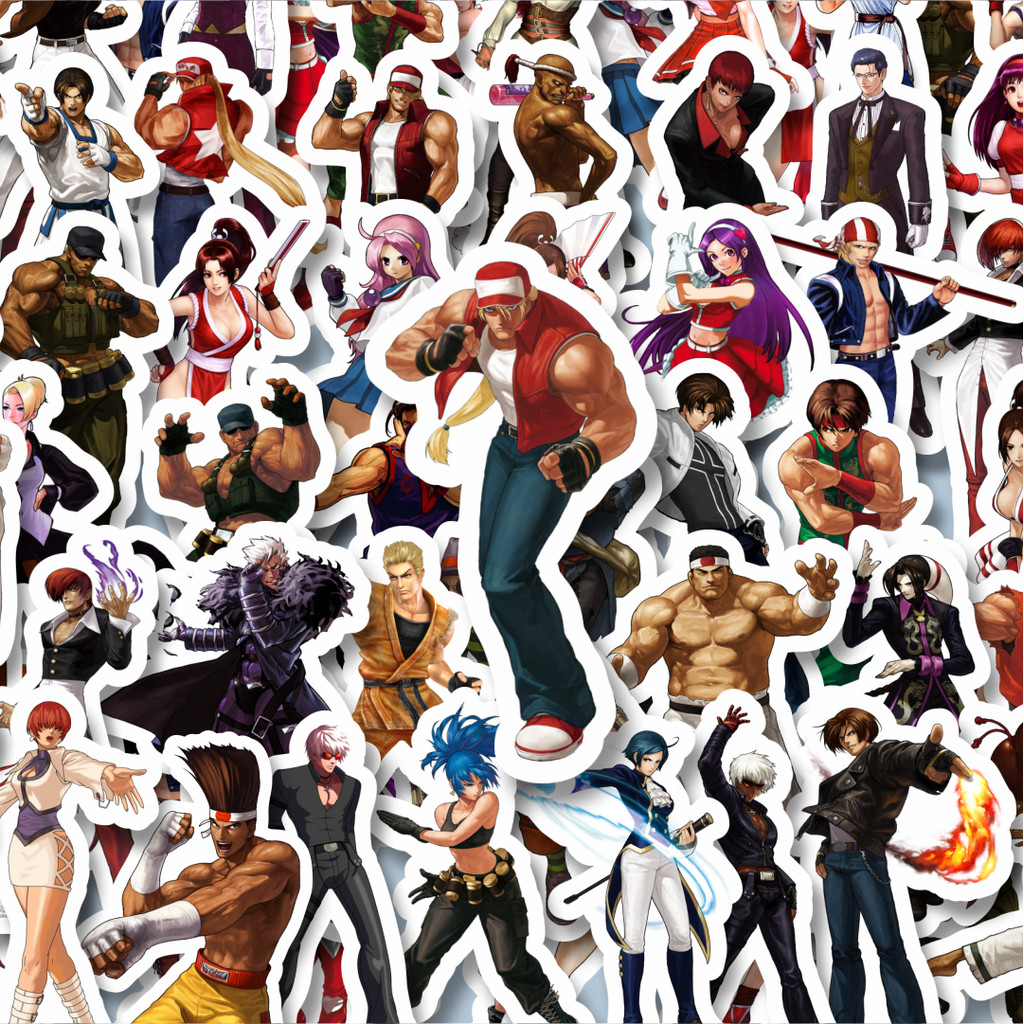 

100PCS Lucu Stiker Game Series King Of Fighter Character Mix 5 Stiker Aesthetic Stiker Anti Air Stikers Berperekat Waterproof sticker decal buat Motor Helm Buku Journal Koper Casing HP Laptop Botol Minum Hadiah anak