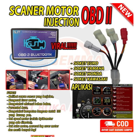 Scanner Motor Injeksi OBD 2 EURO 5 Versi Android dan Laptop
