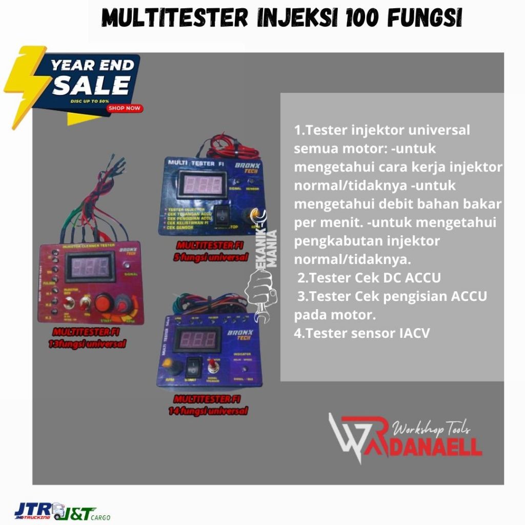 Multitester INJEKSI 100 FUNGSI | Tester injector | Scanner Manual FI