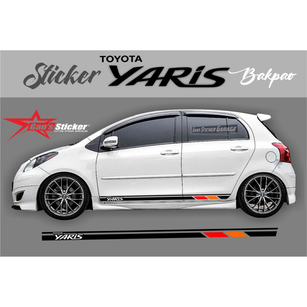 MEGASTORE Sticker Toyota Yaris Bakpao Aksesoris Yaris Bakpao