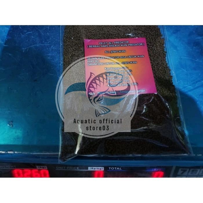Pelet all ikan predator 250 gram / pelet ikan predator / pelet ikan / pakan ikan / pakan ikan predat
