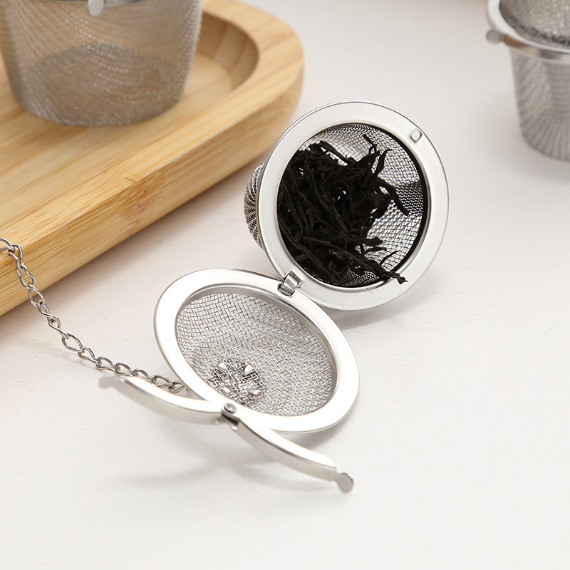 Tea Spice Strainer Seasoning Ball Silver Reusable Herbal Ball Tea Spice Strainer Stainless Mesh Tea 