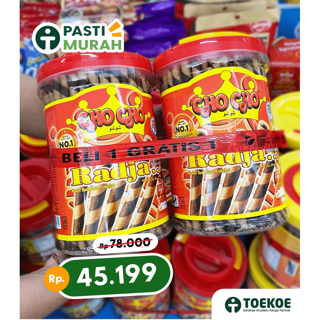 

[Buy 1 Get 1] TOEKOE Astor Cho Cho Radja Wafer Roll 670gr / Makanan Ringan