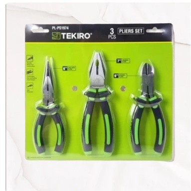 Tekiro Tang Set isi 3 pcs / Paket tang Kombinasi - Lancip - Potong PL-PS1974