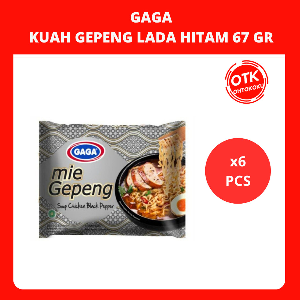 

Gaga Gepeng Mie Instan Kuah Lada Hitam 67 gr x 6 pcs