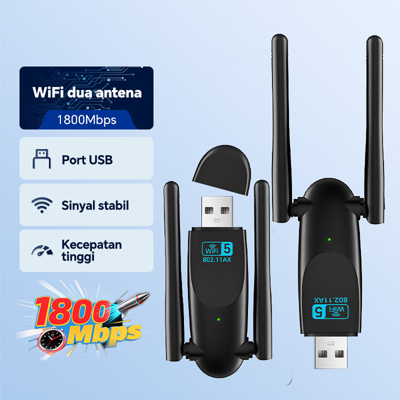 MISENI Wi-Fi 5 1800 Mbps 2.4/5GHz Dual Band USB Wifi Adapter/Dongle/Receiver for Computer Laptop TV 