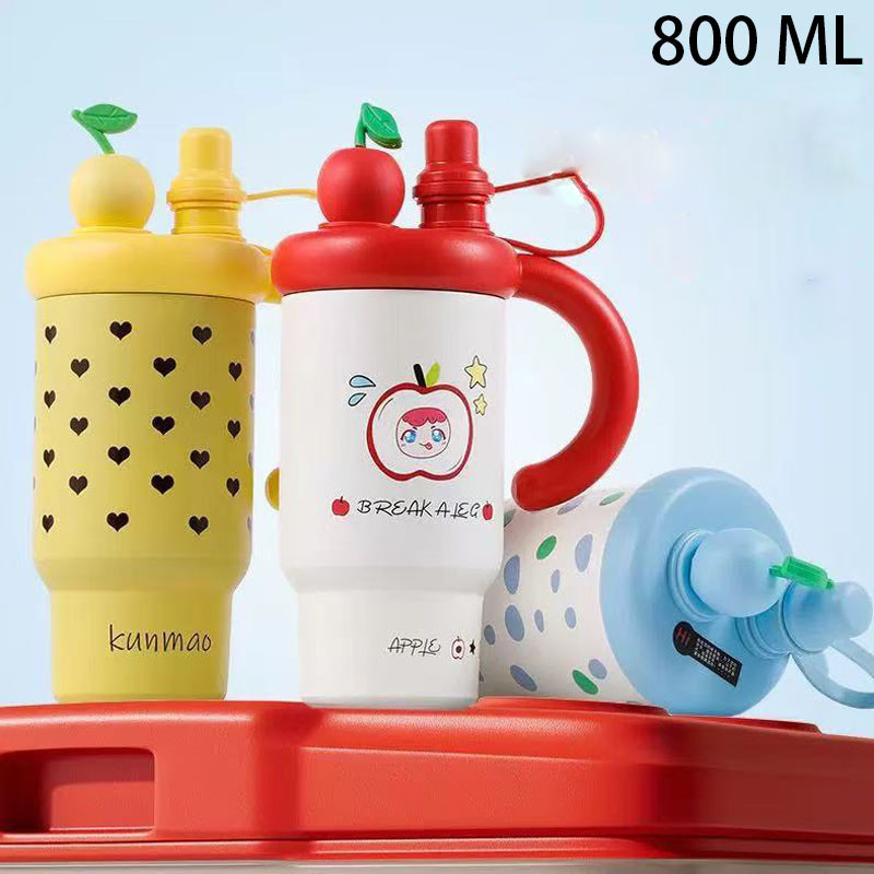 Tumbler Cherry On Top 800ml Stainless SUS 316 / Tumbler Botol Minum 800ml Lucu / Tumbler Viral